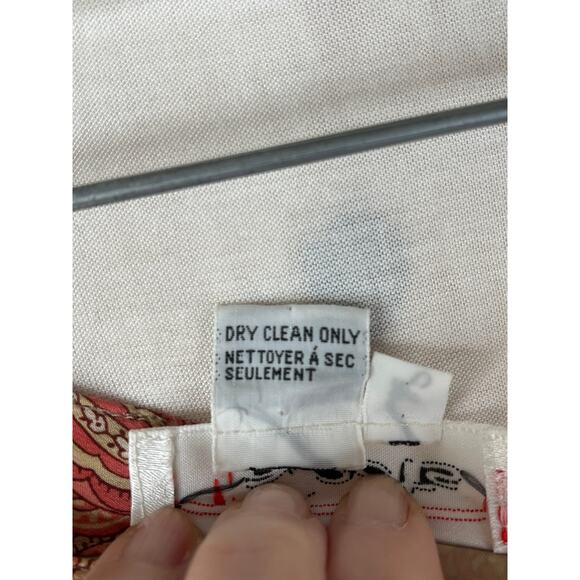 Talbots silk paisley floral silk maxi length skirt with side slit, size 12 EUC - Picture 3 of 8